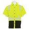 Erb Safety Sprtsmn Shrt, Ripstop, Shrt Slv, Class2, 9300SBSEG, Hi-Vi Lime/Blk 5XL 64366